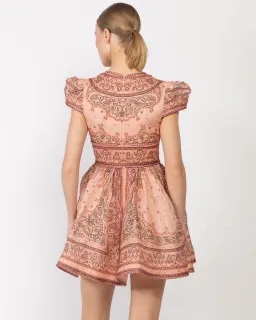 Zimmermann Matchmaker Structured Mini Dress Pink Bandana Size 3 / AU 14 for rent on The Volte - image 4
