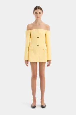 Sir the Label Sandrine Tailored Mini Dress in Limone Size 10  for rent on The Volte - image 1