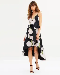 Talulah New Woman Asymmetrical Midi Dress Floral Size 12 for rent on The Volte - image 1