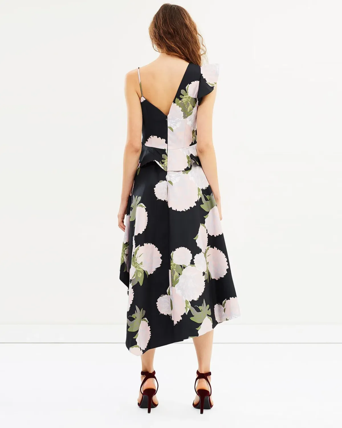 Talulah New Woman Asymmetrical Midi Dress Floral Size 12 - Image 3