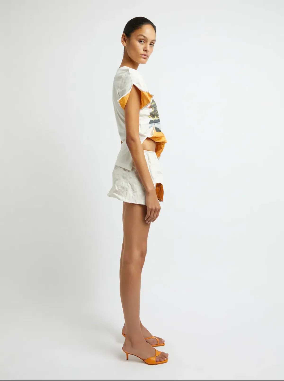 Christopher Esber Lost Souvenir Crushed Tee Size 8 & Mini Skirt Size 10 Print  - Image 2