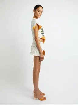 Christopher Esber Lost Souvenir Crushed Tee Size 8 & Mini Skirt Size 10 Print  for rent on The Volte - image 2