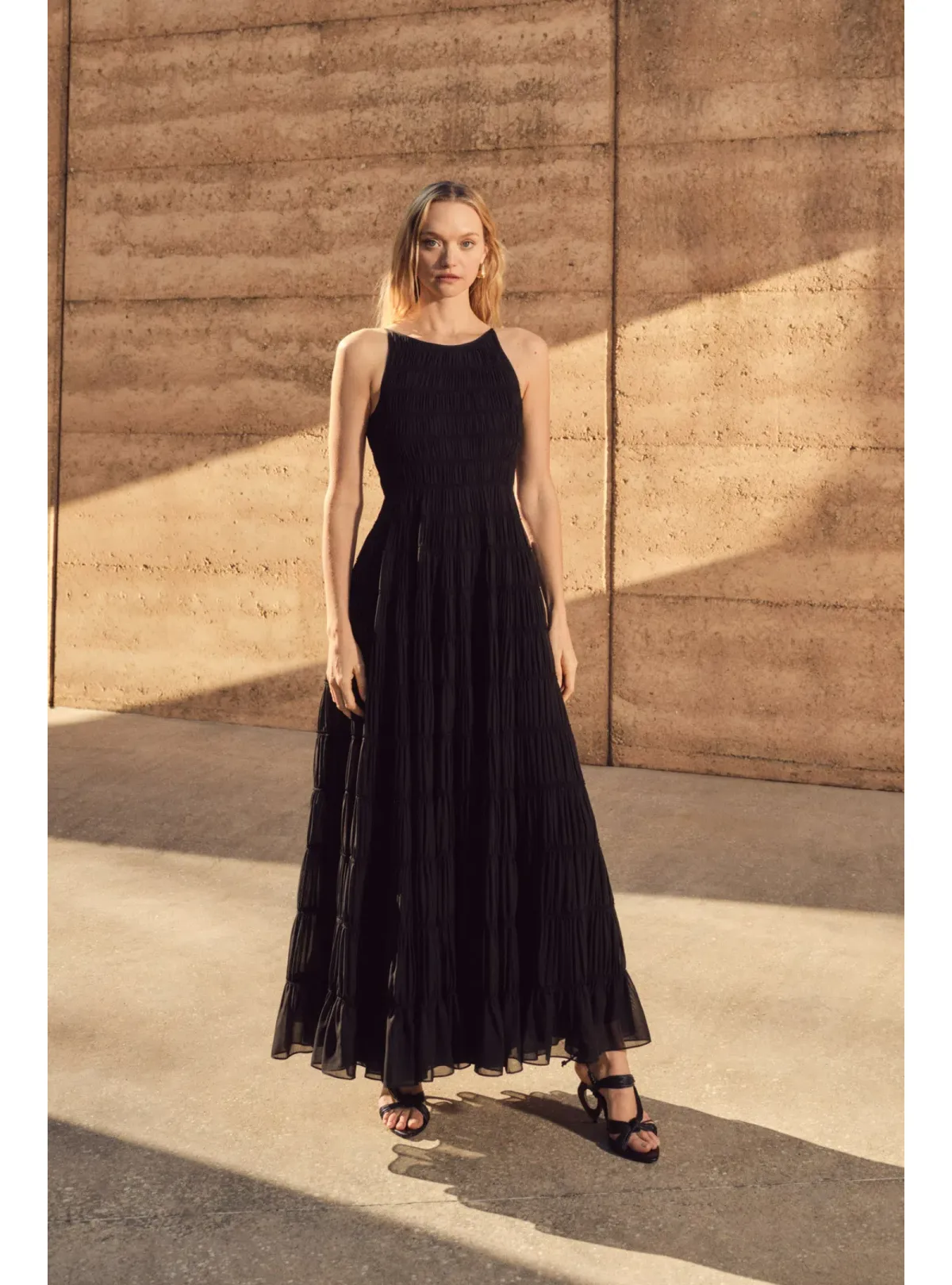 Aje Rosewood Ruched Maxi Dress in Black Size AU 12 - Image 1