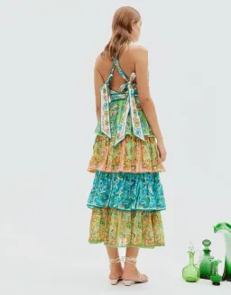 Alemais Dreamer Halter Tier Dress Multi Size 10 for rent on The Volte - image 3