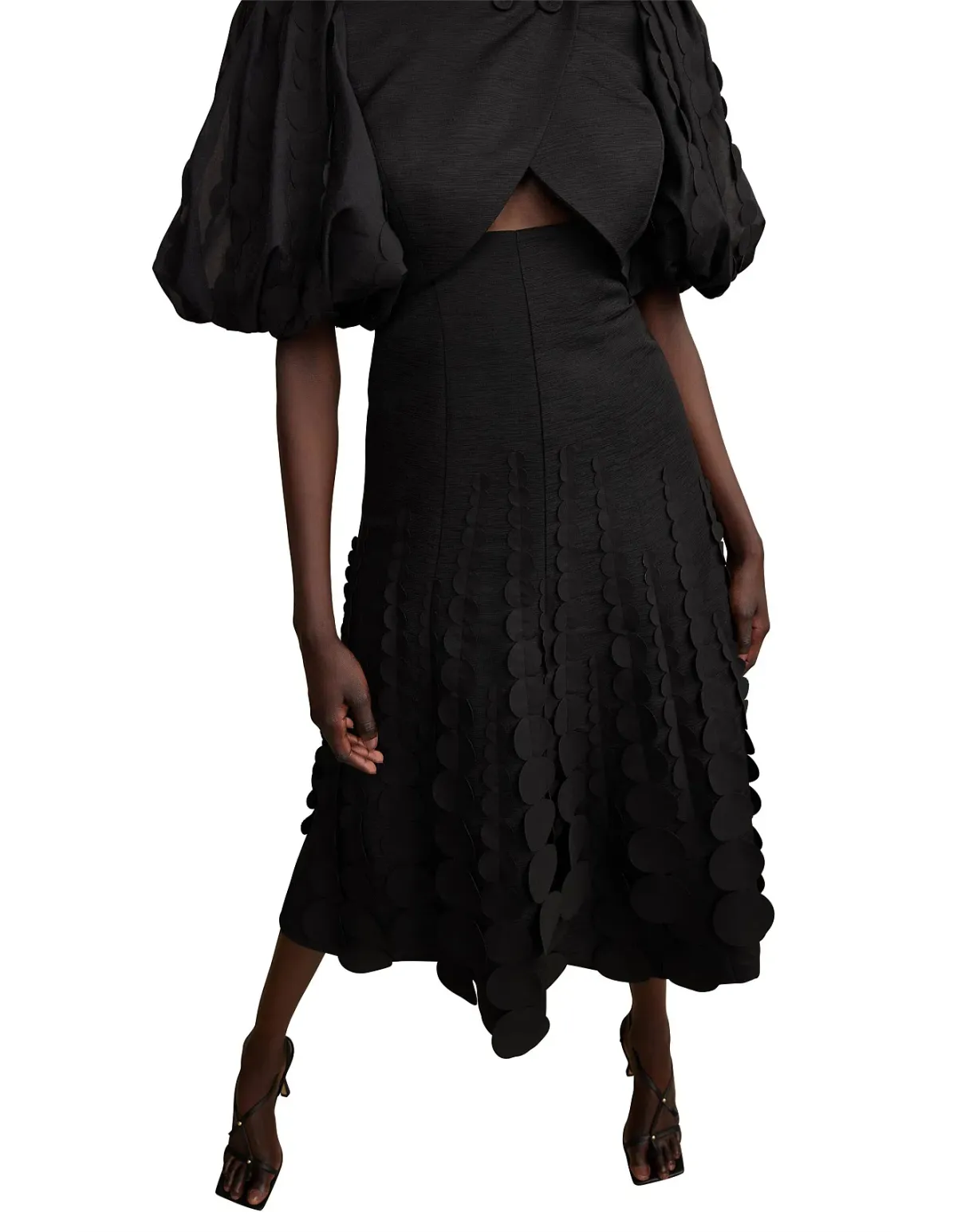 Acler Thurston Short Sleeve Midi Dress Black Size 8 - Image 4