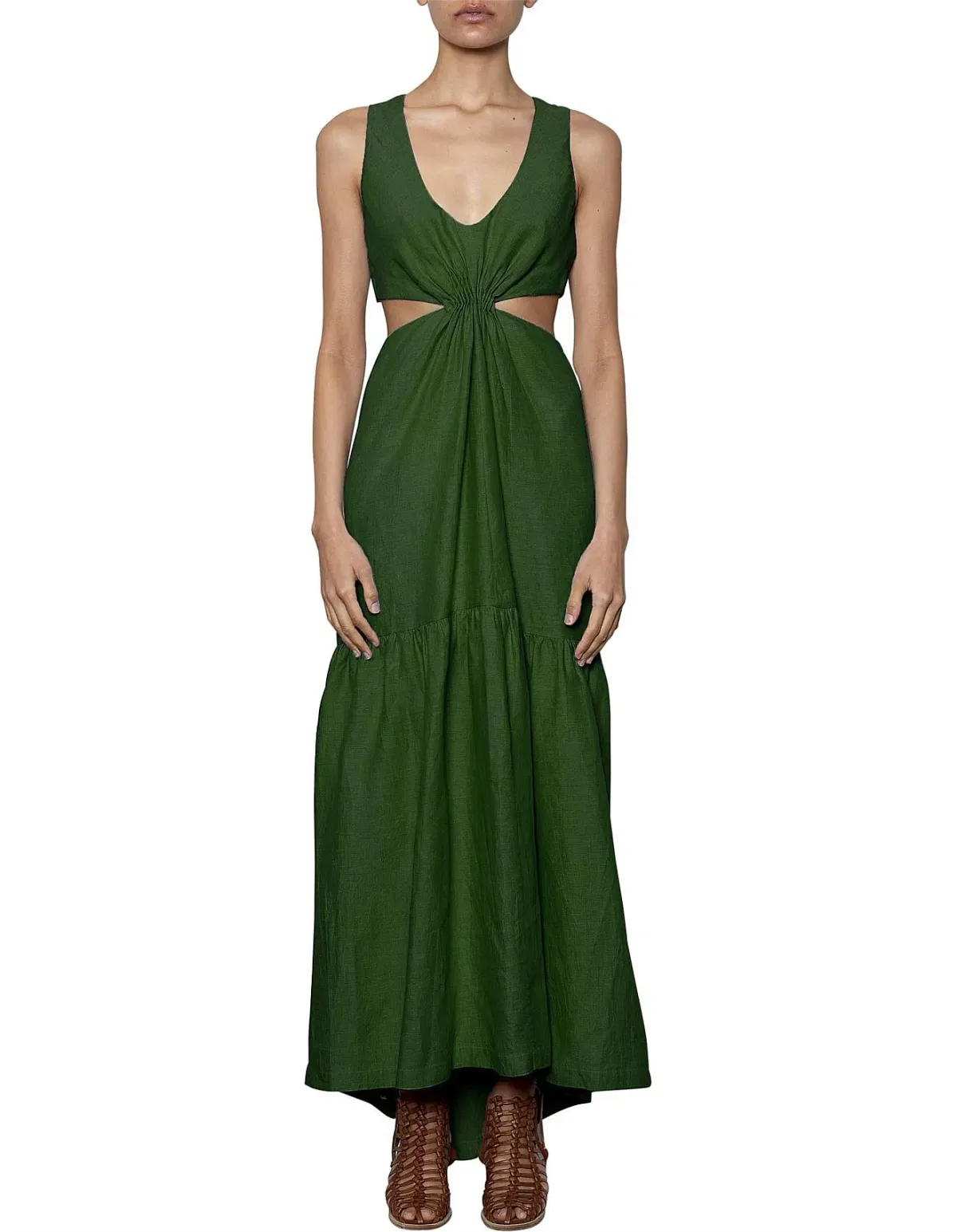 Kitx Evolve Cut Out Maxi Dress Green Size 10 - Image 1