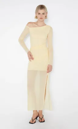 Bec & Bridge Fae Asym Long Sleeve Dress Butter Yellow Size 10 for rent on The Volte - image 2
