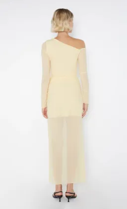 Bec & Bridge Fae Asym Long Sleeve Dress Butter Yellow Size 10 for rent on The Volte - image 3