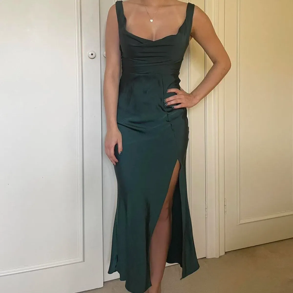 Sheike Macy Cowl Dress Sz14 Forest Size AU 14 - Image 2