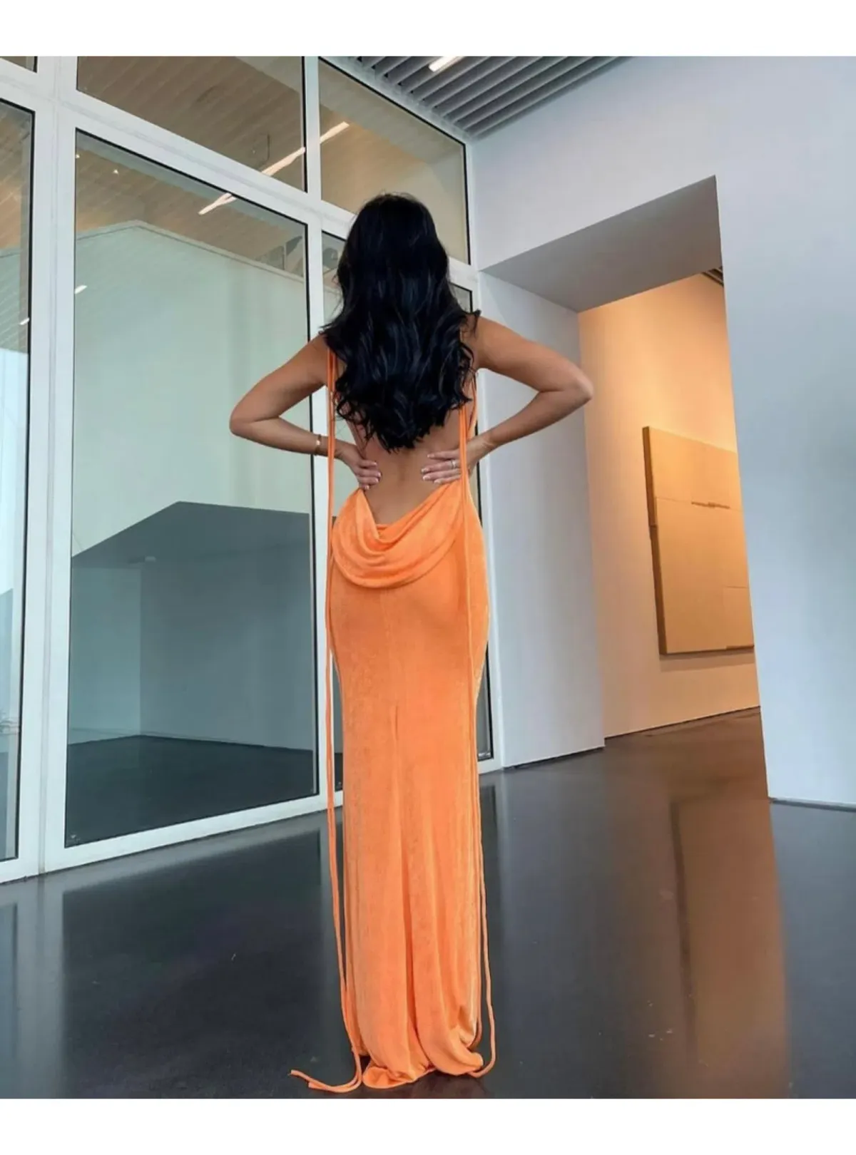 Melani The Label Cristina Gown Orange Size S / AU 8 - Image 2