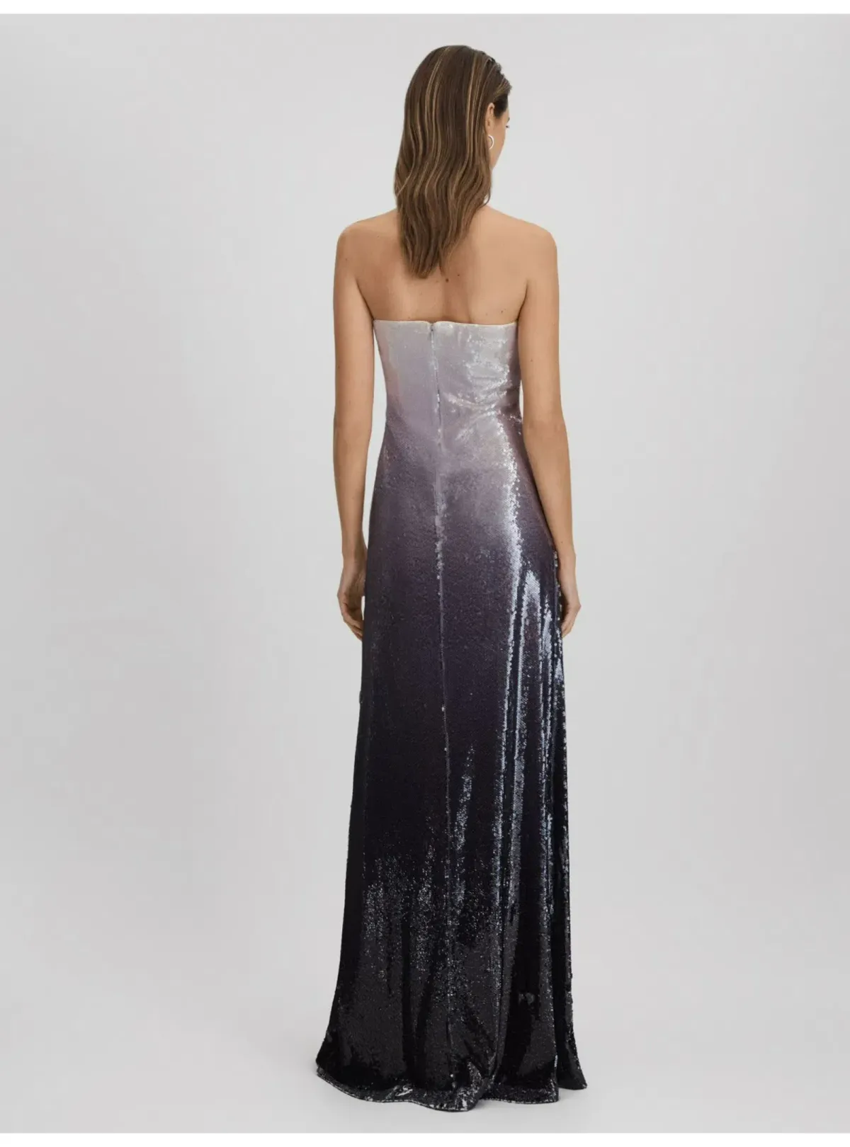 Halston Spencer Sequin Strapless Maxi Dress in Multi Size AU 8 - Image 2