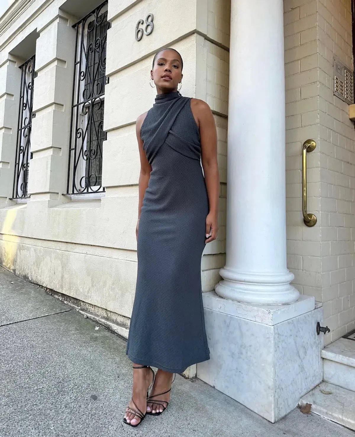 Sheike Phoenix Maxi Dress Grey Size 6 - Image 1