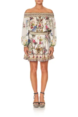 Camilla Off Shoulder Short Dress By The Meadow Print Size M / AU 12 for rent on The Volte - image 1