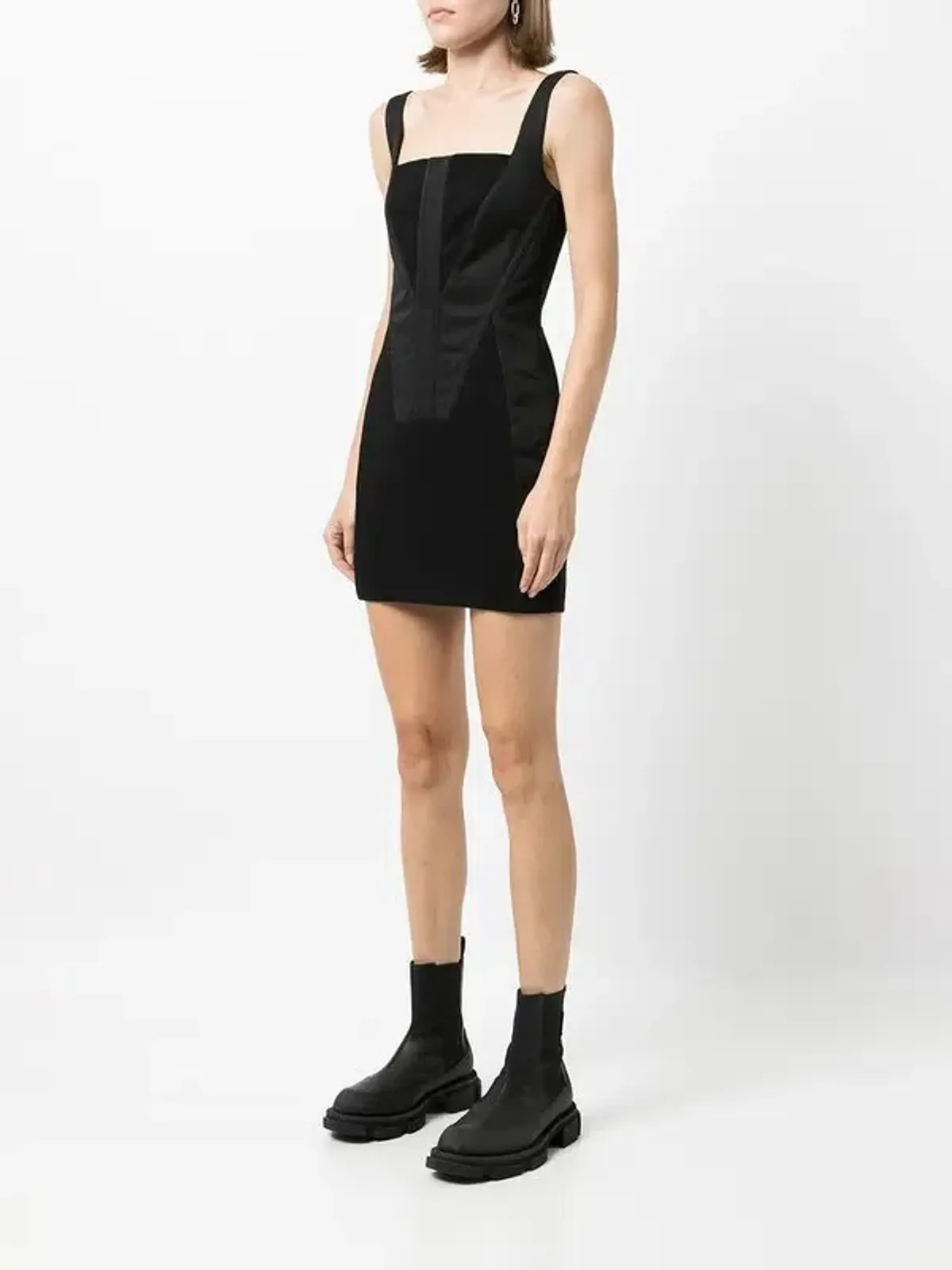 Dion Lee Fork Frame Panelled Mini Dress Black Size 8 - Image 1