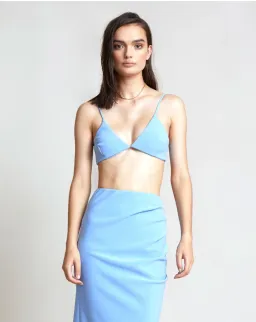 Bec and Bridge Noa Bralette and Midi Skirt Set Blue Size AU 6 for rent on The Volte - image 2