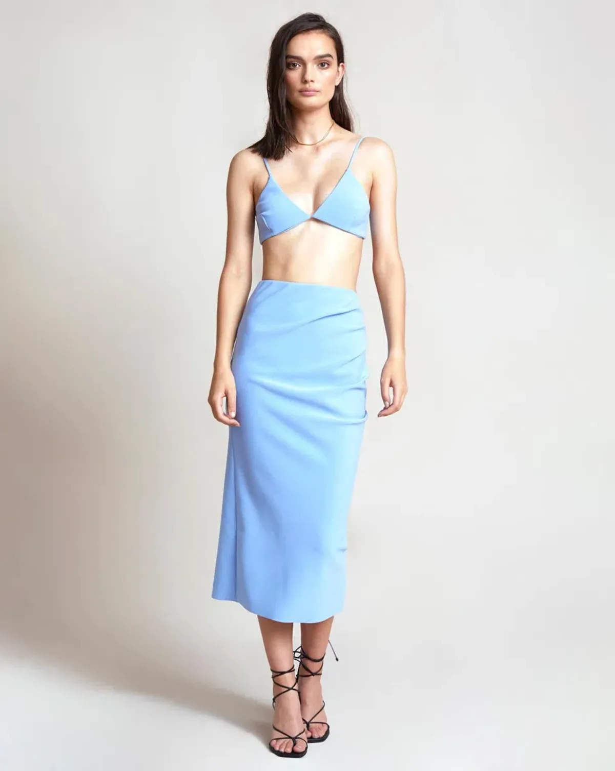Bec and Bridge Noa Bralette and Midi Skirt Set Blue Size AU 6 - Image 1