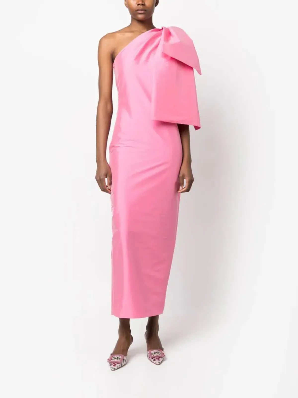 Bernadette Josselin Bow-Embellished Midi Dress Pink Size EU42 / AU 14 - Image 2