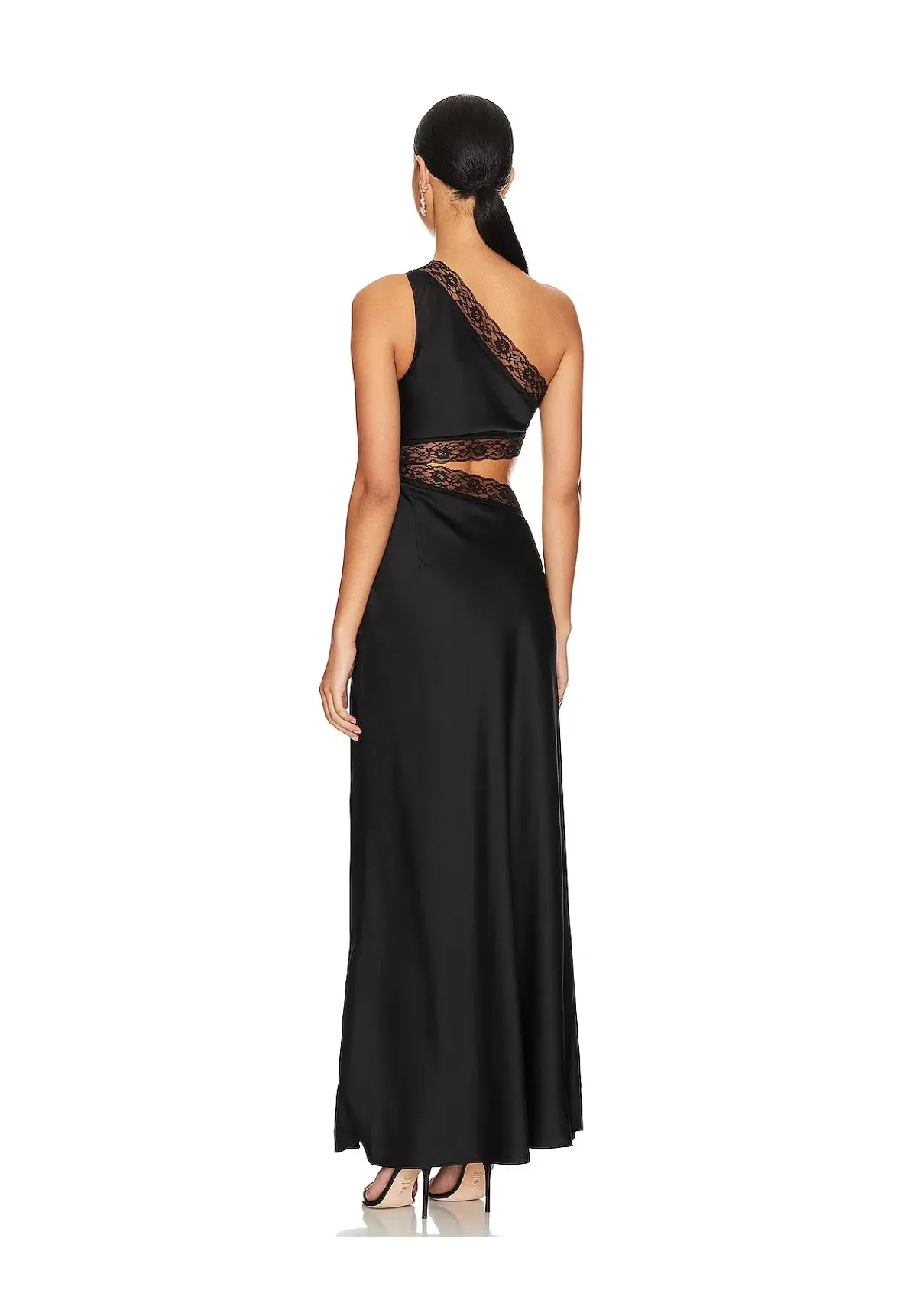 Misha Jillian Satin Dress Black Size 6/XS - Image 3