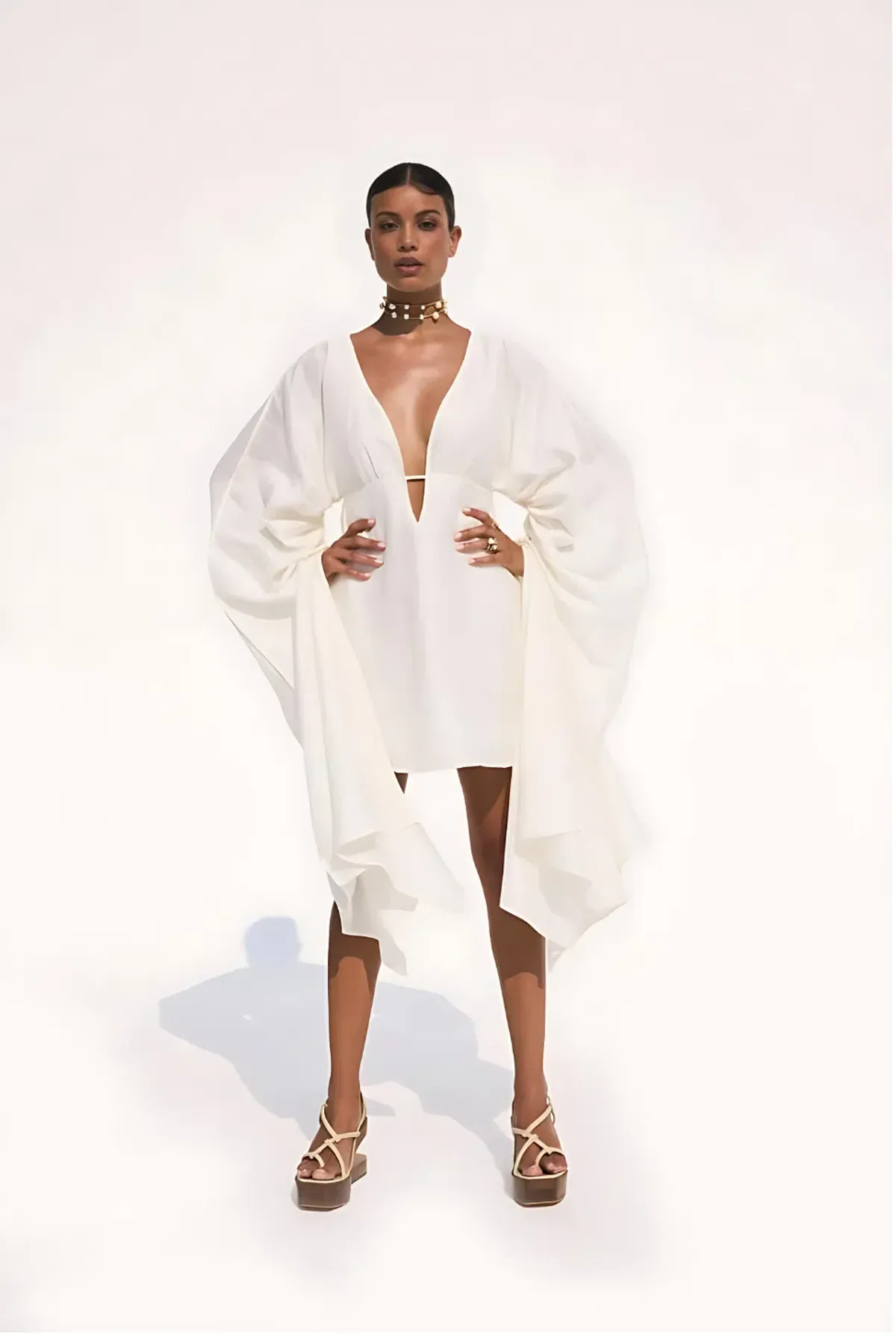 Cult Gaia Ashley Mini Dress Off White Size 12 - Image 1