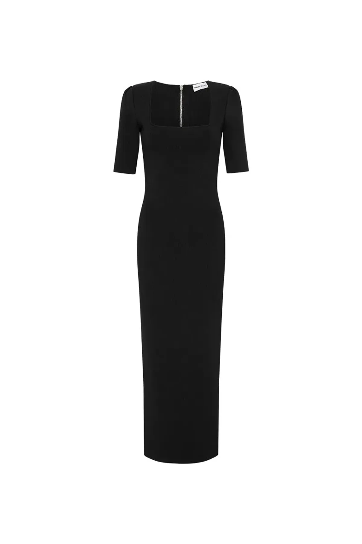 Rebecca Vallance Gaia Knit Midi Dress Black Size L/ AU 12 - Image 3
