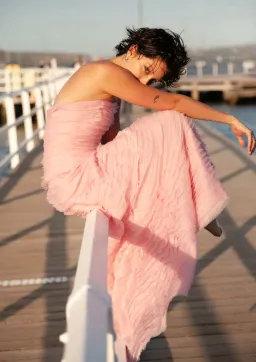 Aje Soundscape Maxi Dress Pink Size 8 for rent on The Volte - image 3