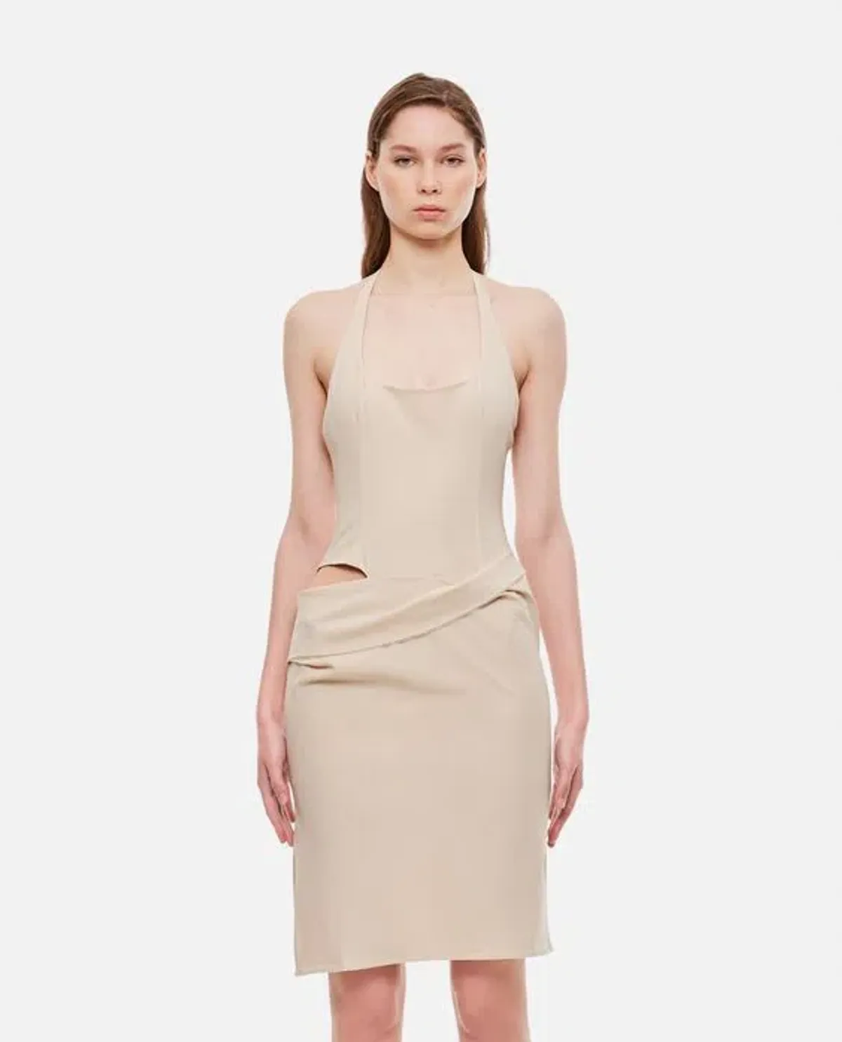 Jacquemus La Robe Hielo Asymmetric Dress Off White Size 10 - Image 1