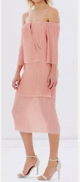 Bec & Bridge Windswept Tiered Maxi Dress in Blush Size AU 6 for rent on The Volte - image 5