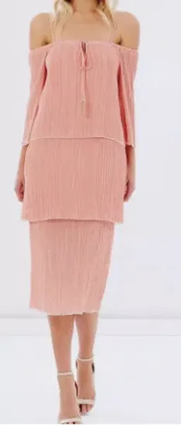 Bec & Bridge Windswept Tiered Maxi Dress in Blush Size AU 6 for rent on The Volte - image 1