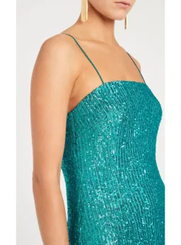 Rebecca Vallance Missing Hours Mini Dress Turquoise Size AU 14  for rent on The Volte - image 4