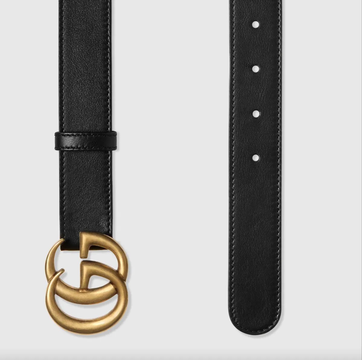 Gucci Double G Buckle Leather Belt Black Size 75 - Image 2