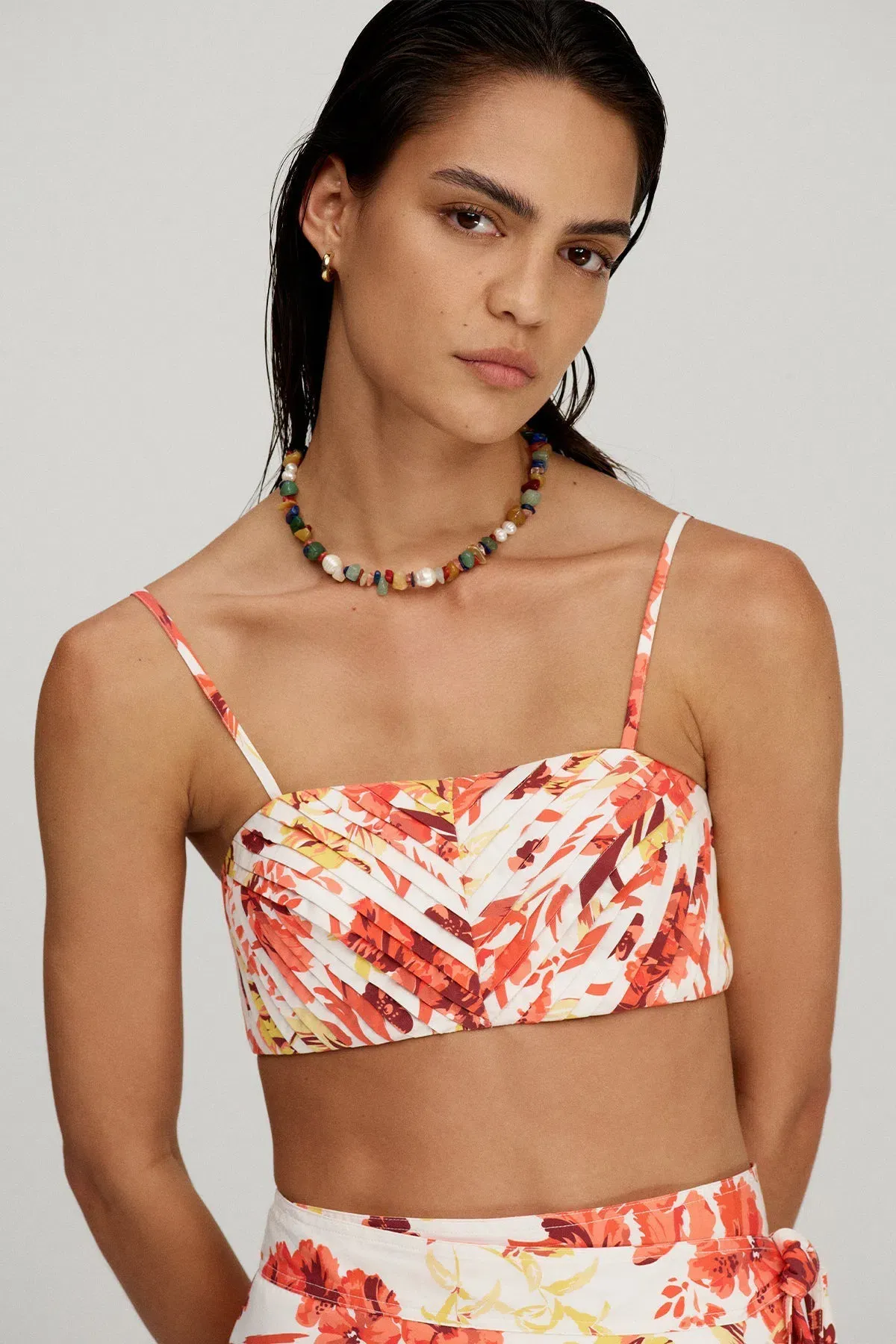 Shona Joy Kalani Pleated Bralette Multi Size AU 8 - Image 1