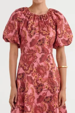 Steele Lola Midi Dress Chambertin Size S / AU 8 for rent on The Volte - image 2