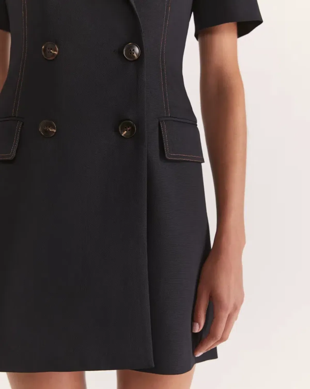 Saba Dharma Blazer Mini Dress Black Size 10 - Image 5