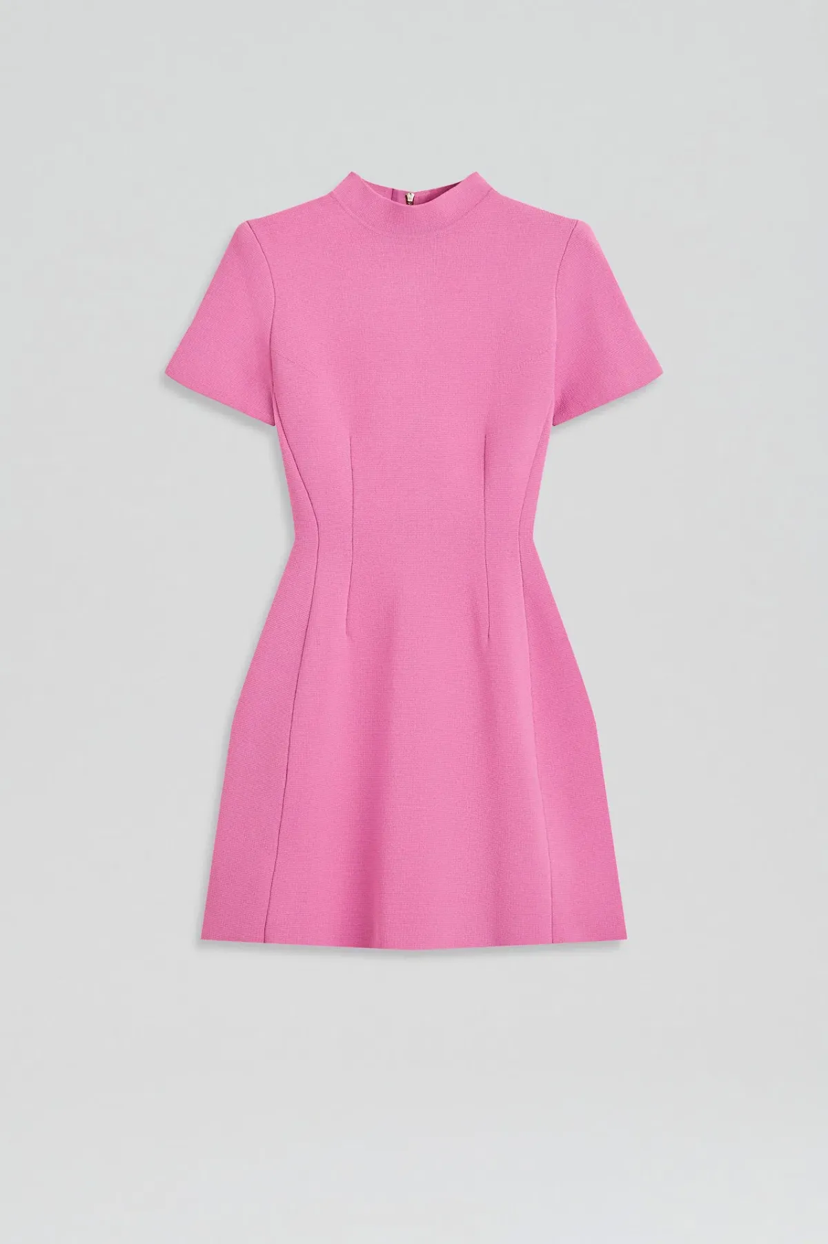 Scanlan Theodore Crepe Knit Peplum Mini Dress Peony Size XS / AU 6 - Image 4