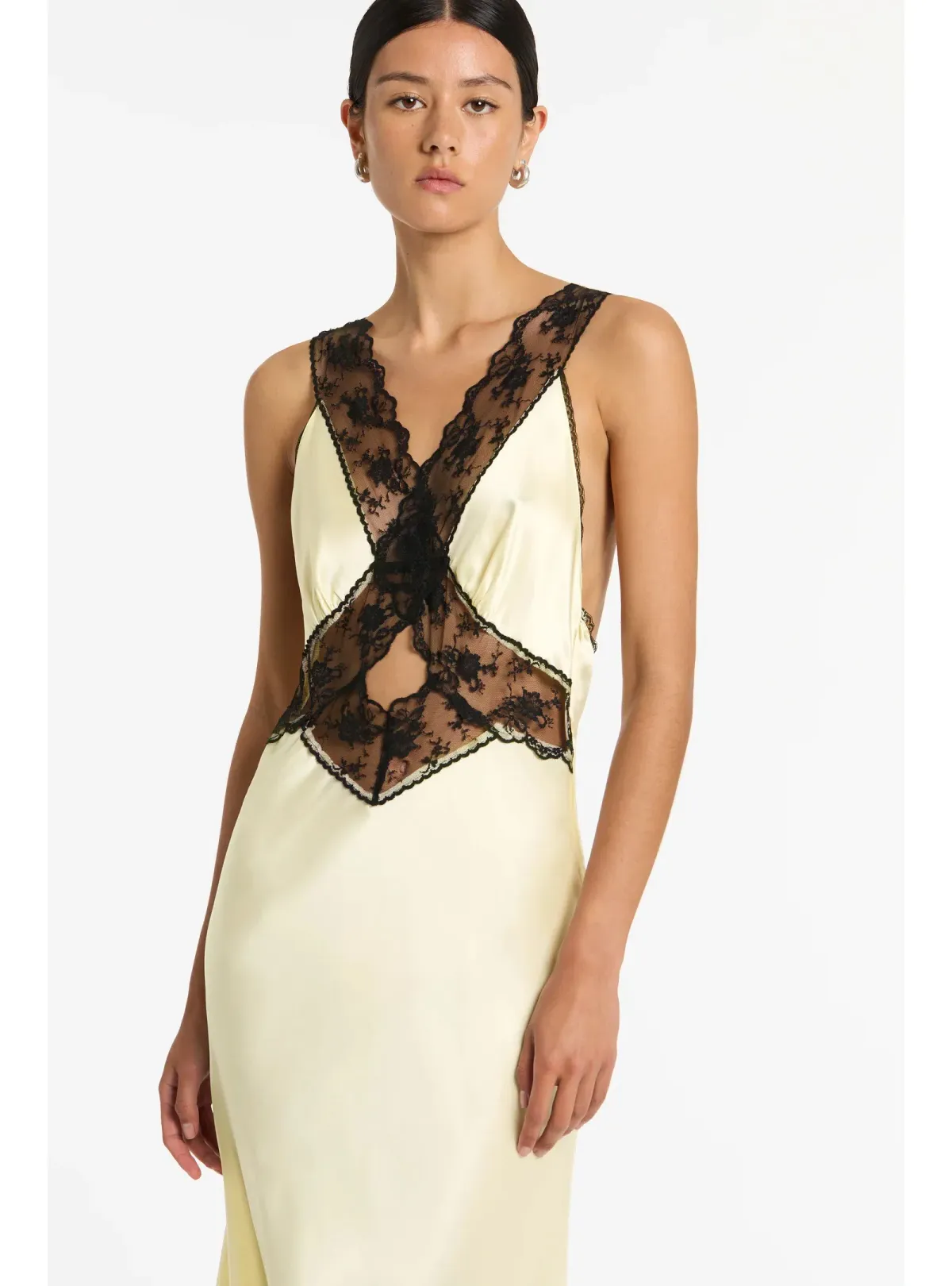 Sir The Label Aries Cut Out Gown Lemon Size 0 / AU 6 - Image 2