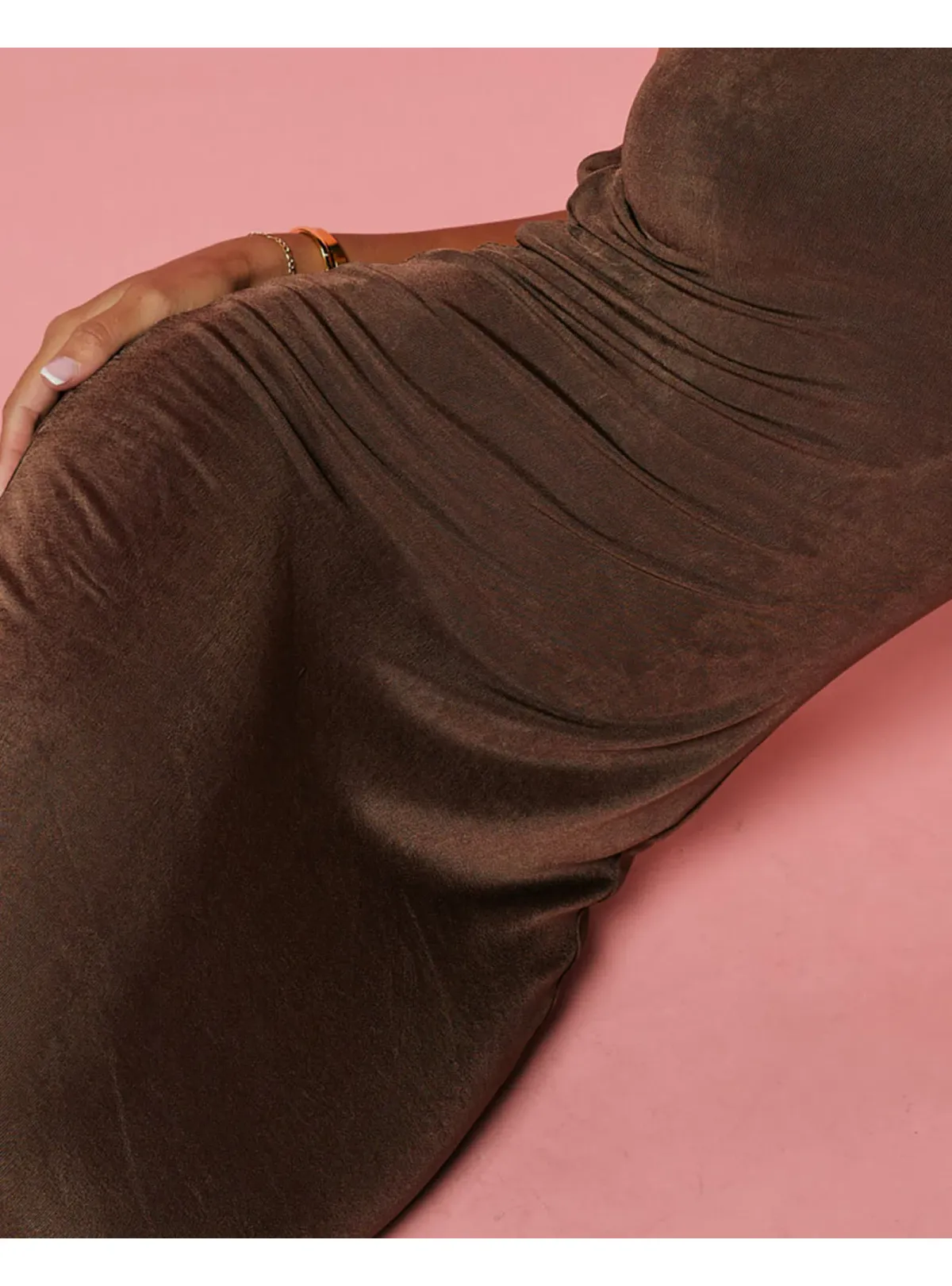 Isabelle Quinn Margot Asymmetrical Dress in Cocoa Size AU 10 - Image 3