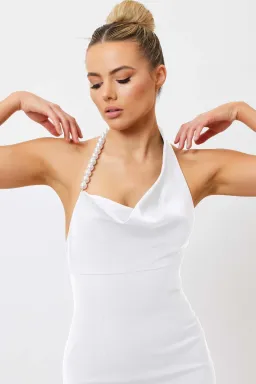 Bianca And Bridgett Mia Pearl Midi Dress White Size 4  for rent on The Volte - image 2