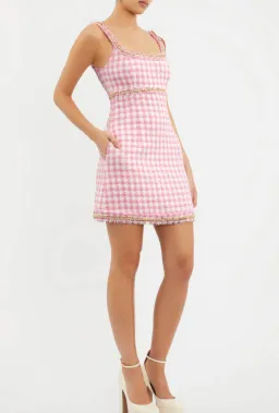 Rebecca Vallance Gabrielle Scoop Mini Dress Pink Size 6 for rent on The Volte - image 3