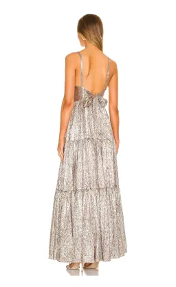 Sabina Musayev Pacific Dress Gold Foil Size XS/Au 8  for rent on The Volte - image 5