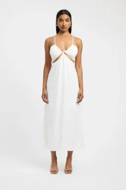Kookai Hayman Halter Maxi Dress White Size 8  for rent on The Volte - image 1
