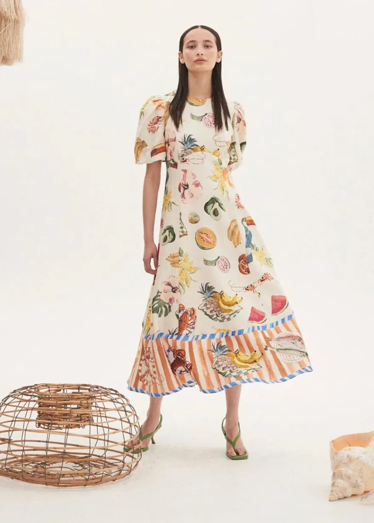 Alemais Theo Midi Dress Multi Size 6 - Image 1