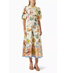 Alemais Theo Midi Dress Multi Size 6 for rent on The Volte - image 2