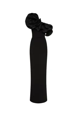 Rebecca Vallance Chloe Gown Black Size 10  for rent on The Volte - image 4