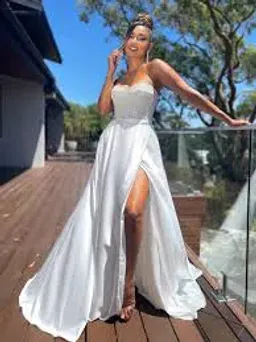 Jadore Penelope Gown Maxi Dress Ivory Size 6 for rent on The Volte - image 2