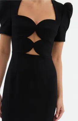 Rebecca Vallance Elaine Midi Dress Black Size 8 for rent on The Volte - image 4