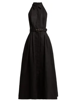Zimmermann Primrose Halter Midi Dress Black Size 2 / AU 12 for rent on The Volte - image 4