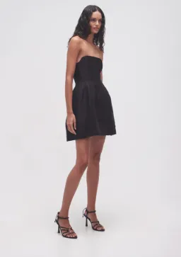 Aje Baret Strapless Mini Dress Black Size 8 for rent on The Volte - image 2