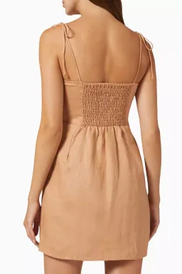 Faithfull The Brand Ysla Mini Dress Hazelnut Size S / AU 8 for rent on The Volte - image 2