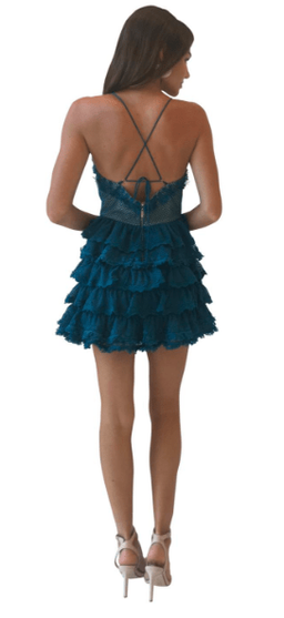 By Nicola Silver Linings Dress in Teal for rent on The Volte - image 2