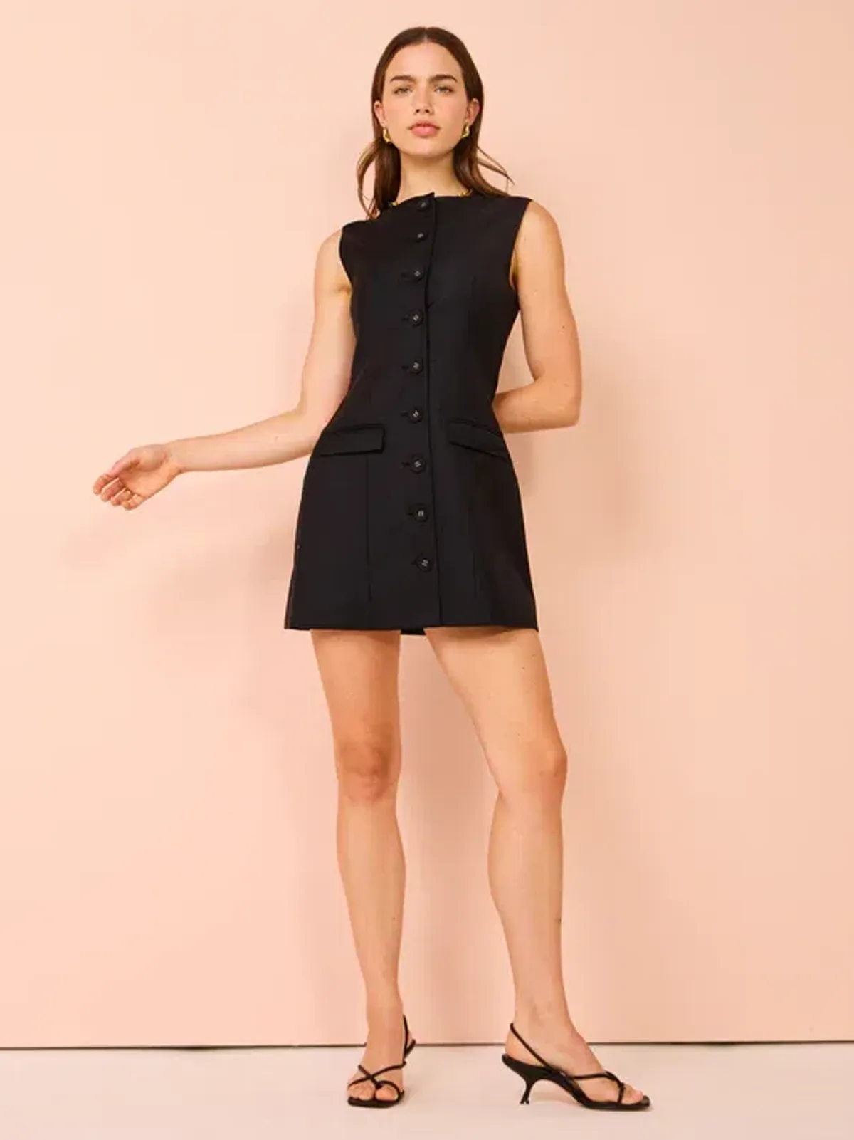 Anna Quan Sofia Mini Dress Black Size 12 - Image 3